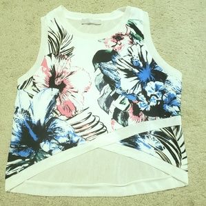 Zara crop top mesh back